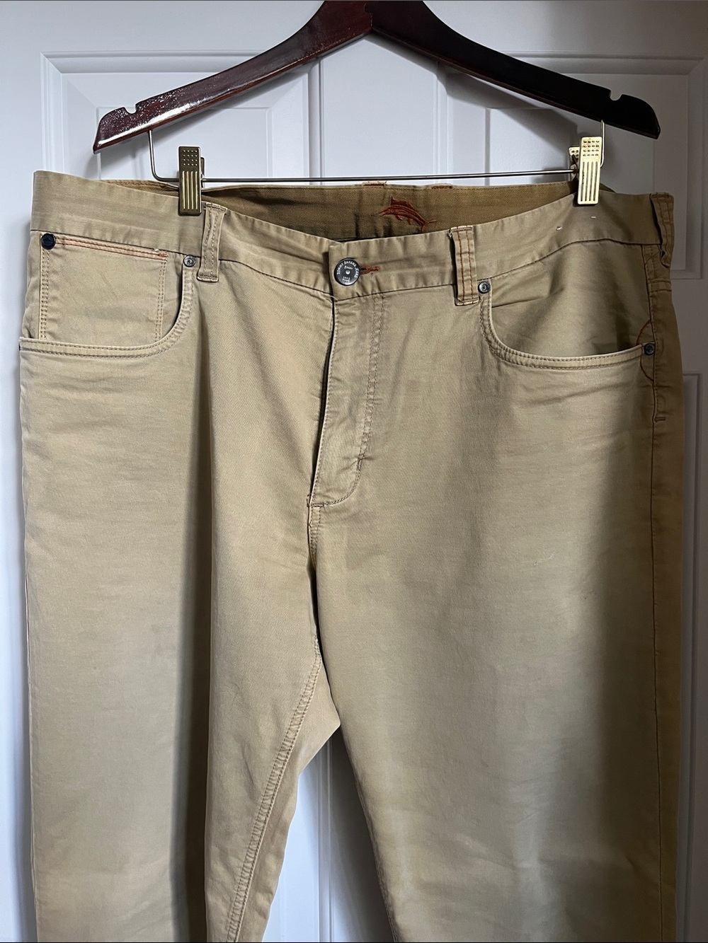 Tommy Bahama Men's Straight Jeans in Tan Khaki